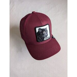 Goorin Bros Hat Cap Maroon Black Panther Logo Mesh Back Trucker Streetwear